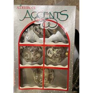 vintage Christmas ornaments by sears - 4 pc with free shipping